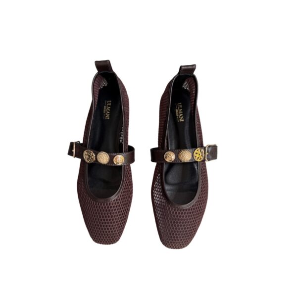 Balerinki Capri siateczka brown - obrazek 4