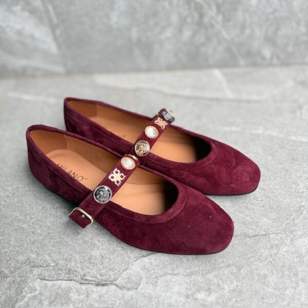Balerinki Capri Burgundy - obrazek 4