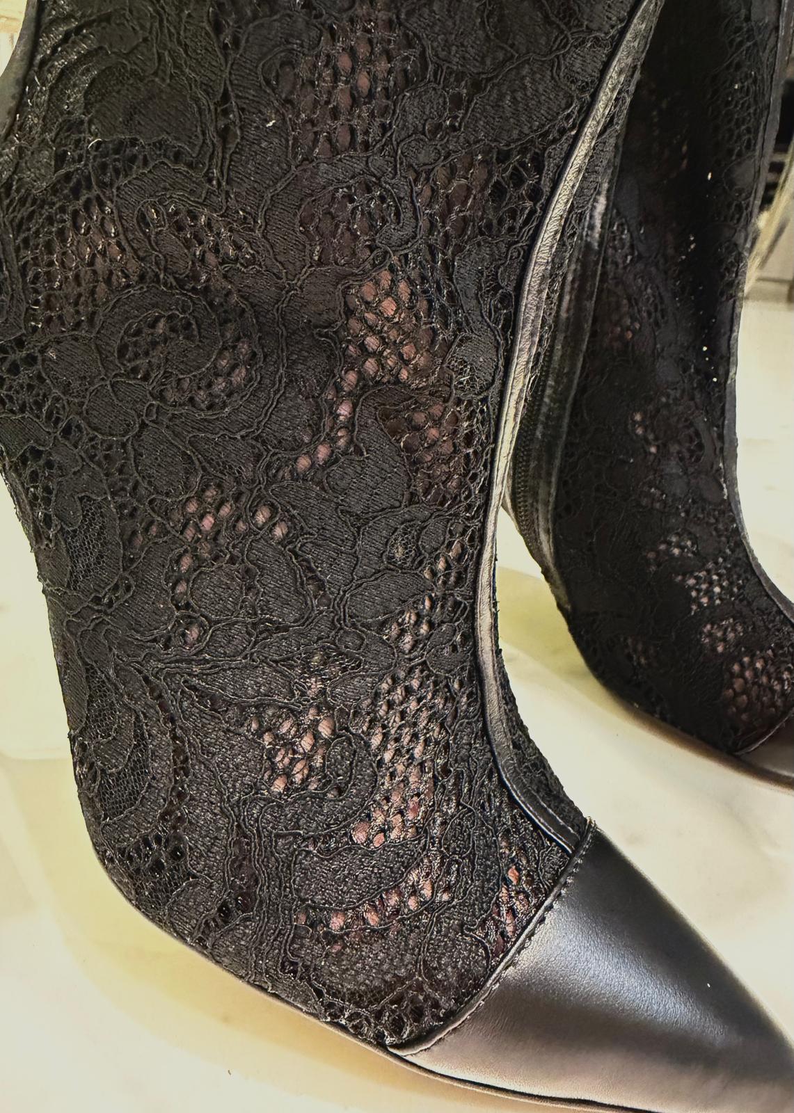 Kozaki Lace Noir Elegance - obrazek 2