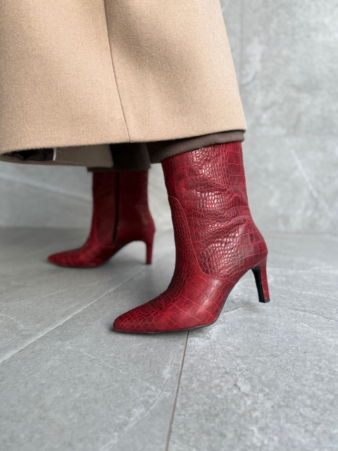 Botki Scarlet Croco