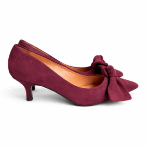 Czółenka Burgundy Bow