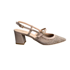 Czółenka Rafia Taupe Sling