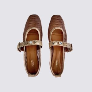 Balerinki Capri siateczka cappuccino