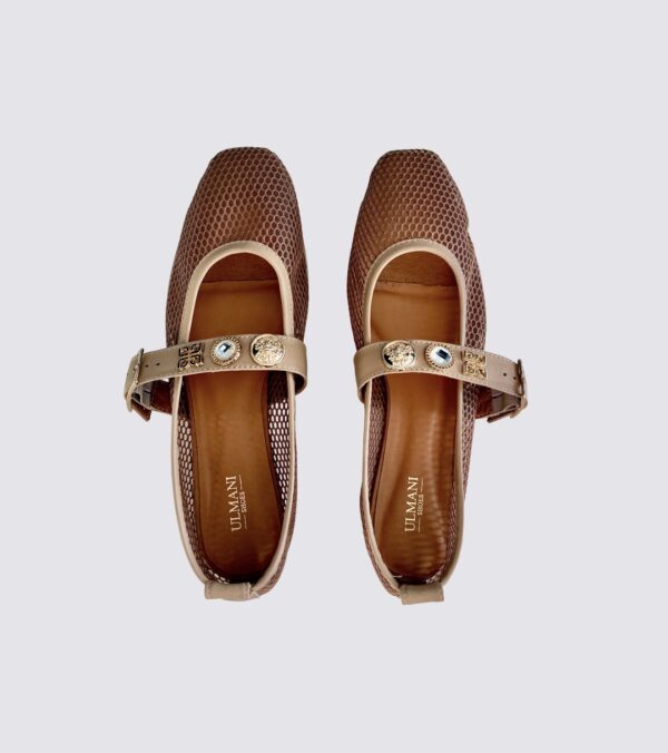 Balerinki Capri siateczka cappuccino