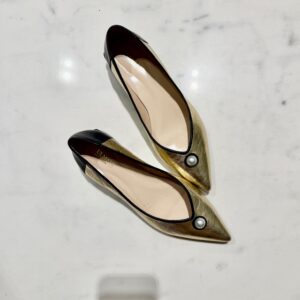 Balerinki Pearl Gold Noir