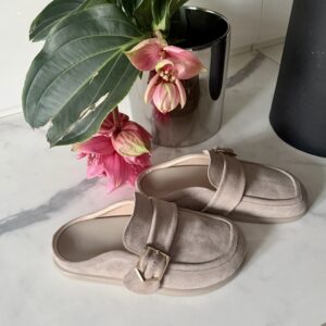 Veloura Taupe Mule